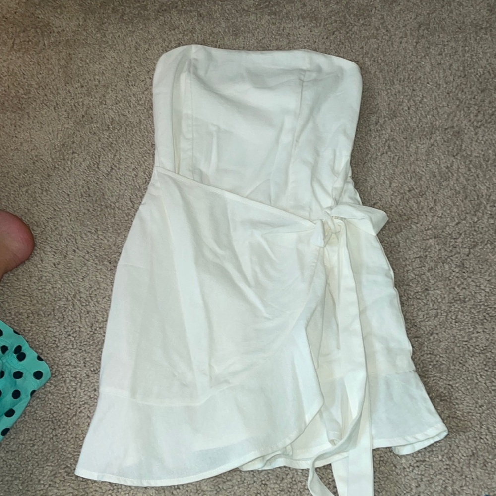 PRINCESS POLLY WHITE STRAPLESS DRESS